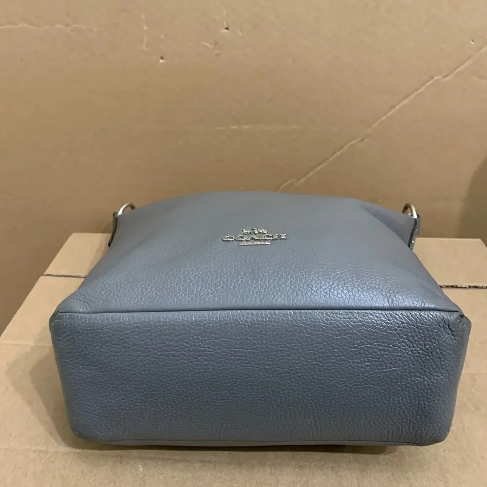 COACH Refined Gray Pebbled Leather ABBY Duffle Sac Hobo F31507